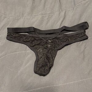Black Lace Men's Thong (#63)